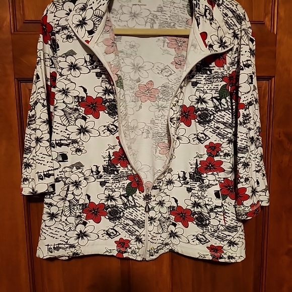 Allyson Whitmore Woman's Size XL Bejeweled Jacket travel to France theme - Picture 3 of 14